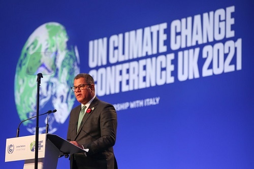 英グラスゴーで10月31日、COP26が開催した。写真はアロック・シャルマ議長（写真：UNFCCC_COP26_31Oct21_OpeningPlenary_KiaraWorth-49）