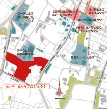 ■ 2023年完成予定の「虎ノ門・麻布台プロジェクト」完成イメージとエリアマップ