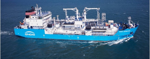 A Nippon Yusen LNG carrier. Portside refueling infrastructure for LNG-fueled vessels is a major issue.