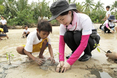 The company has been promoting mangrove planting projects across Southeast Asia and the Pacific region