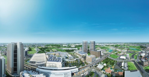 Kashiwa-no-ha Smart City (Kashiwa, Chiba Prefecture) is evolving into a state-of-the-art community utilizing renewable energy