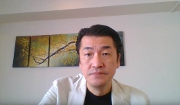 オンラインで登壇したアクセンチュア イノベーションセンター福島 センター共同統括 マネジング・ディレクターの中村彰二朗氏(出所:アクセンチュア)
