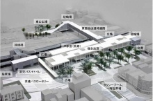 延岡駅周辺整備基本計画の施設配置イメージ（資料：延岡市）