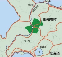 1位の北海道倶知安町（地図作成：TSTJ.inc）