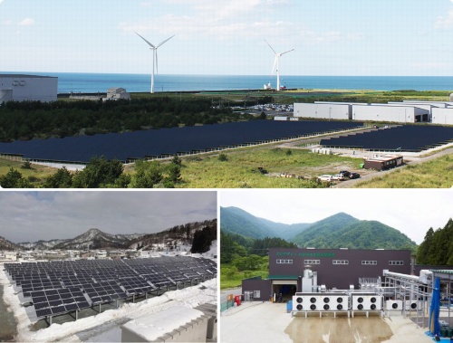 図1●山形県内に新設された再生可能エネルギー発電所の例