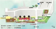 「鳥居崎海浜公園」の配置図（資料：大和リース）