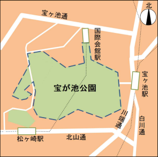 宝が池公園の位置（出所：京都市）