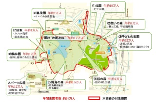宝が池公園各エリアの情報（出所：京都市）