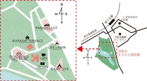 大蓮公園と周辺の地図（提供：南海不動産）