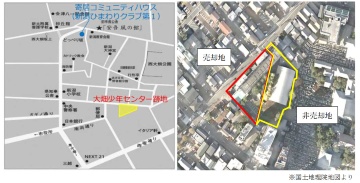 事業用地の位置図。市の中心部からも近い（資料：新潟市）
