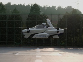 SkyDriveが開発中の空飛ぶクルマ「SD-03 有人試験機」。事業性調査では使用されない（出所：SkyDrive）