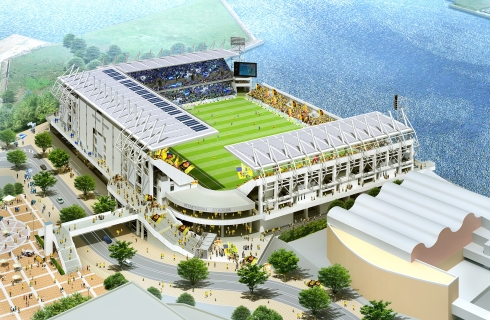 来年3月オープンの北九州スタジアム、ネーミングライツスポンサーを