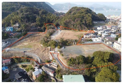 旧早鞆中学校跡地の上空写真（資料：北九州市）