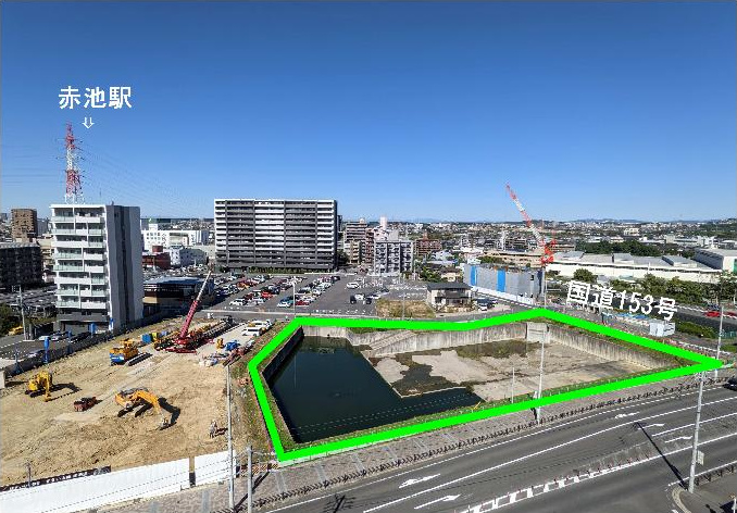 赤池駅前の調整池を含む空間を民間活用、日進市がサウンディング｜新