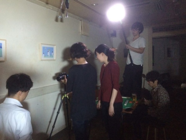 『青春のリグレット』撮影風景(写真提供:巡る×シネマ×カフェ実行委員会)