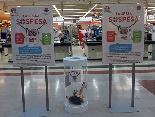 大手スーパーCoop Centro Italiaのスペーザ・ソスペーザの回収スペースの様子(写真提供:Coop Centro Italia)