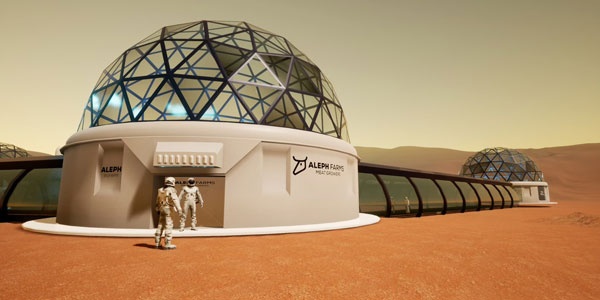 Aleph Farmsが提案する培養肉プラント。砂漠でも火星でもどこでも新鮮な肉を提供できるという(写真提供:Aleph Farms)