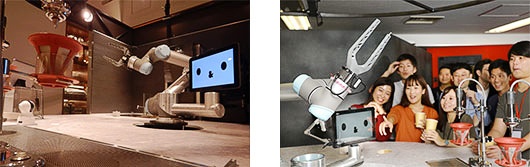 (写真3)「Cave de Terreエビスタ西宮店 カフェロボット」で使用されるおもてなしロボット(阪急阪神ホールディングスのプレスリリースより引用)