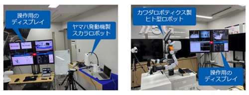 (写真2)複数メーカーのロボットを5Gで遠隔操作する実証実験の様子(ORiN協議会のニュース記事より引用)