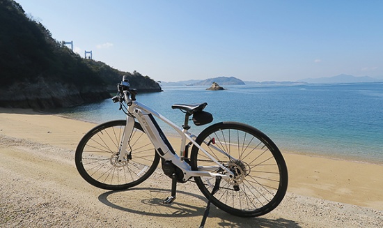レンタサイクルで借りることができたE-BIKE(写真撮影は筆者)