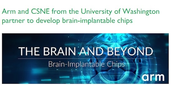 (写真1)「THE BRAIN AND BEYOND」と名づけたARMの取り組み(同社のリリースより)