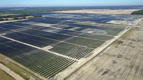 図1●デューク・エナジー・フロリダがフロリダ州に導入したメガソーラーの1つ。出力74.9MWの「ハミルトン太陽光発電所」