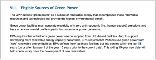 Green Power Partnershipのクライテリア