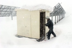 積雪時の北海道における点検の様子