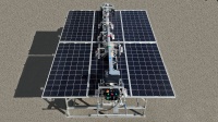 国内向けに開発中の「ソーラーパネル清掃ロボットType2W」