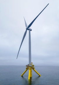 ノルウェー沖合に設置したテトラスパー型浮体式洋上風力発電設備