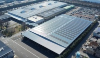 太田ドア工場物流棟の太陽光発電設備