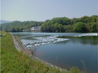 長谷池水上太陽光発電事業の完成イメージ