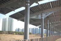 韓国・安山川沿いの太陽光発電設備