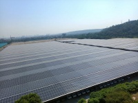 マルチ・スズキ・インディアのマネサール工場内に設置した太陽光パネル