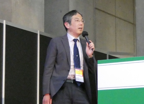 「教育総合展（EDIX）東京」のセミナーに登壇した理化学研究所 経営企画部長の高谷浩樹氏。デジタル庁GIGAスクールアドバイザーも兼任する